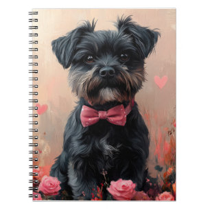 Affenpinscher with Roses - Valentine's Day Notebook