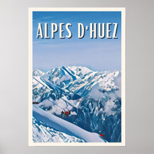 Affiche Alpe d'Huez Station de ski  Poster