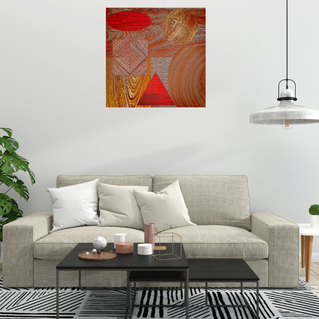 Affiche Bois - formes géométriques texturées Poster (Creator Uploaded)