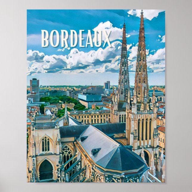 Affiche Bordeaux Photo Vintage  Poster (Front)