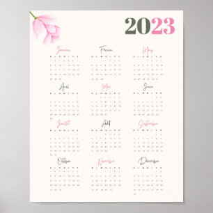 Affiche Calendrier 2023 PIVOINE - FR Poster