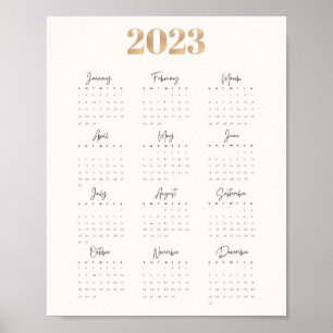 Affiche Calendrier 2023 Poster