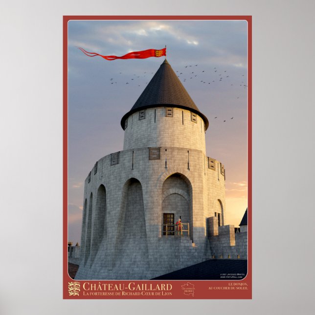 Affiche CHÂTEAU-GAILLARD - Le donjon, au coucher d Poster (Front)