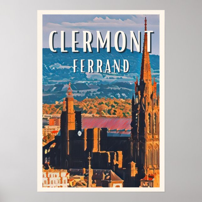 Affiche Clermont-Ferrand Photo Vintage  Poster (Front)
