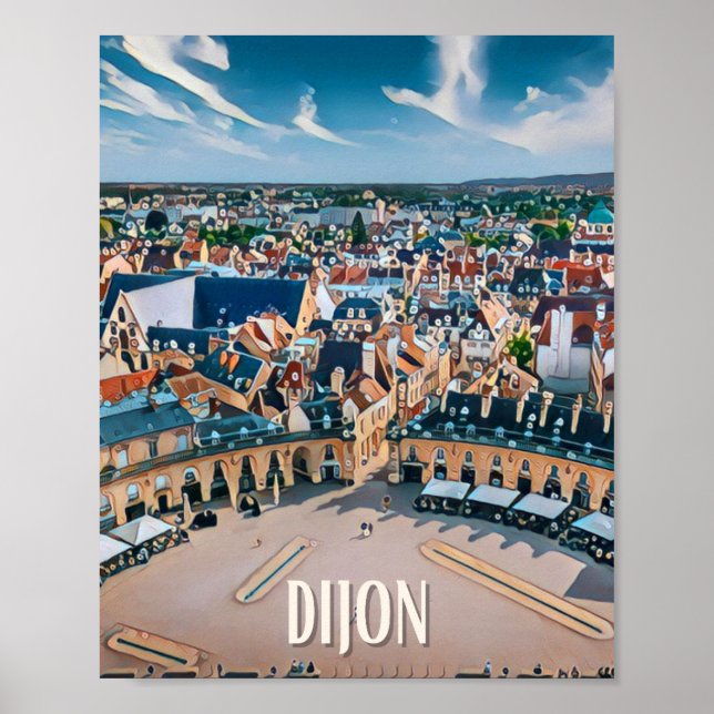 Affiche Dijon Photo Vintage  Poster (Front)