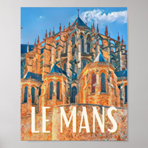 Affiche Le Mans Photo Vintage  Poster