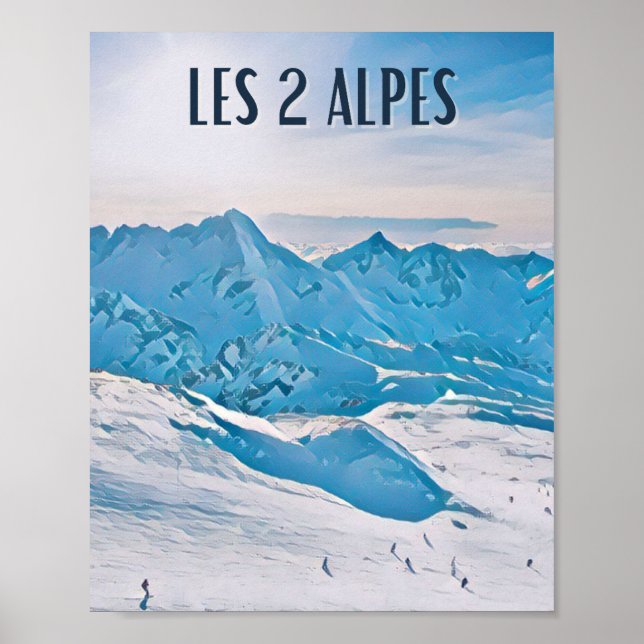 Affiche Les 2 Alpes Station de ski  Poster (Front)