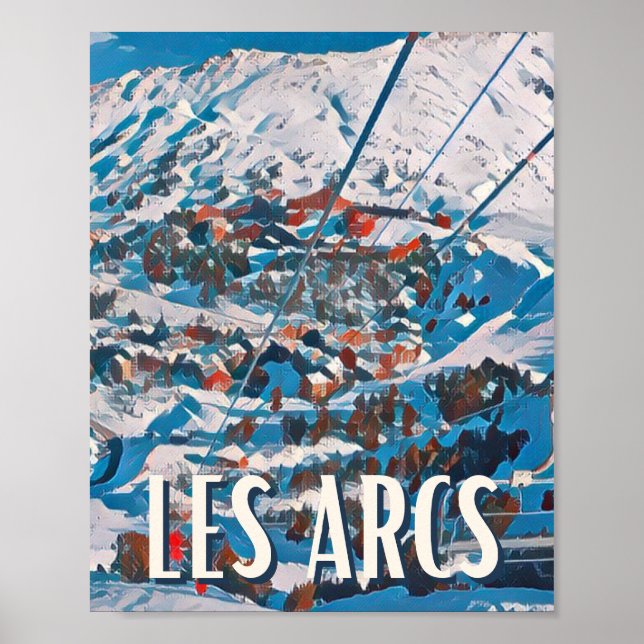 Affiche Les Arcs Station de ski  Poster (Front)