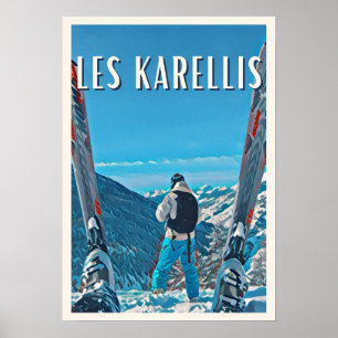 Affiche Les Karellis Station de ski  Poster