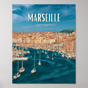 Affiche Marseille Photo Vintage  Poster