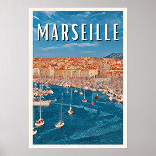 Affiche Marseille Photo Vintage  Poster