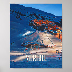 Affiche Méribel Station de ski  Poster