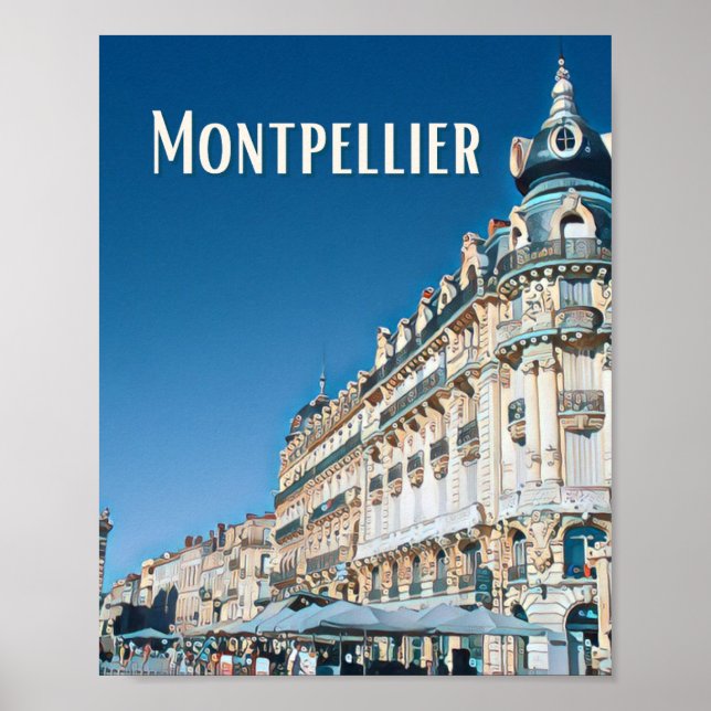 Affiche Montpellier Photo Vintage  Poster (Front)
