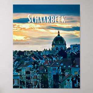 Affiche Schaerbeek Belgique Photo Vintage  Poster