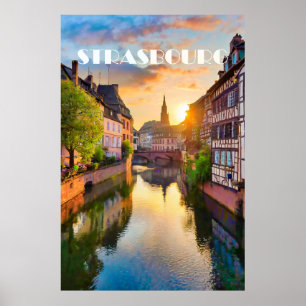Affiche Strasbourg Photo Vintage  Poster