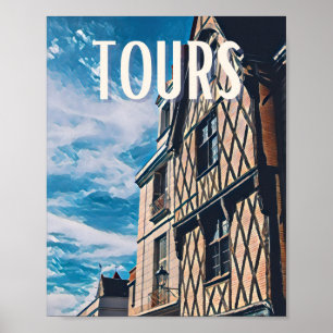 Affiche Tours Photo Vintage  Poster