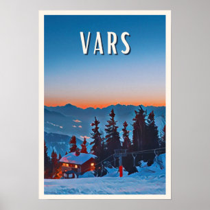 Affiche Vars Station de ski  Poster