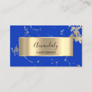 Affiliate Marketing Consulting Gold Royal Marble Business Card