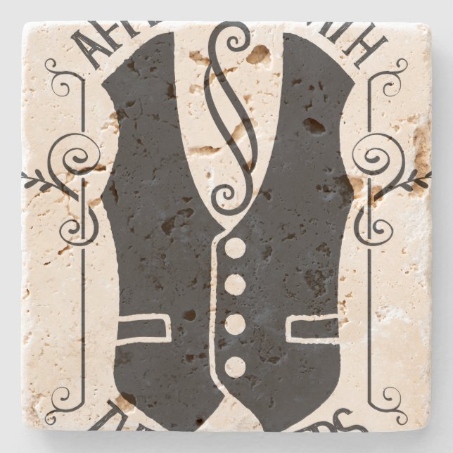 Affiliated With The Hustlers Stone Coaster (Front)