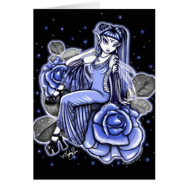 Affinity Blue Rose Fairy Card (Front)