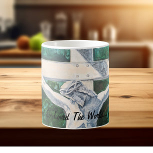 Affirm/Scripture John3:16 Original Art Handpainted Coffee Mug