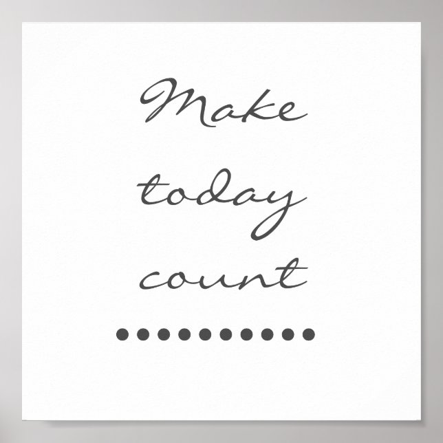 Affirmation art! Positive incentive wall  Poster (Front)