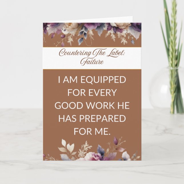 Affirmation card mental wellness for her - Beige (Front)