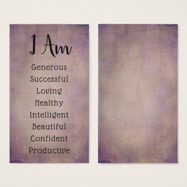 Affirmation Cards: Choose Your Own Positive Words (Front & Back)