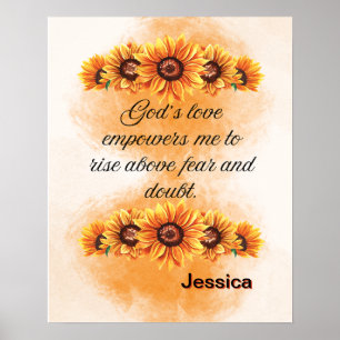 Affirmation Faith: God's Love Empowers Me Poster