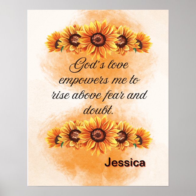 Affirmation Faith: God's Love Empowers Me Poster (Front)
