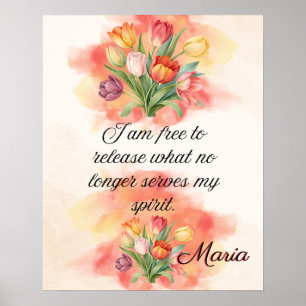 Affirmation Faith: I Am Free To Release Poster