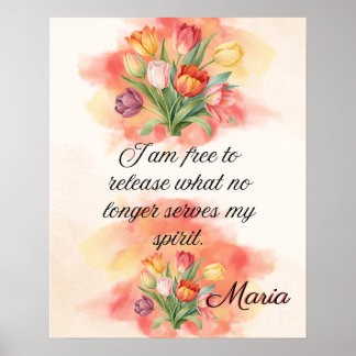 Affirmation Faith: I Am Free To Release Poster