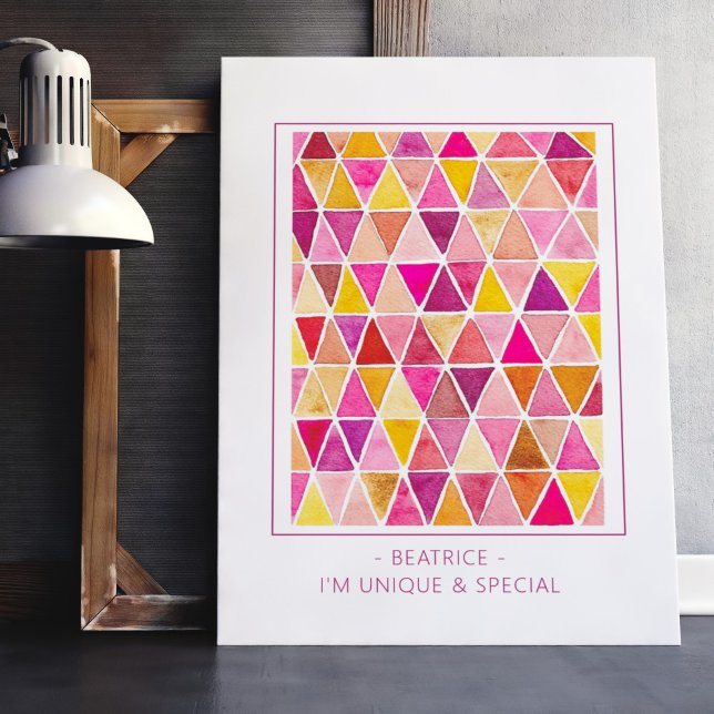 Affirmation for Kids Red Gold Watercolor Poster (Creator Uploaded)