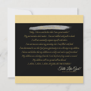 Affirmation for Moms - single note Card