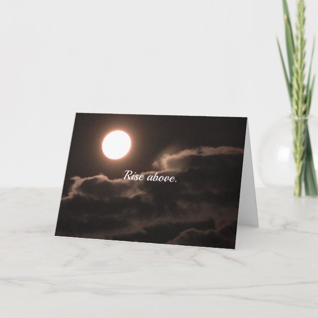 Affirmation Full Moon and Clouds Blank 5x7 card (Front)