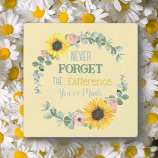 Affirmation Gift! Thoughtful, floral gift tabletop Plaque