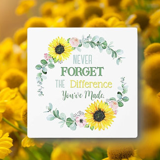 Affirmation Gift! Thoughtful, floral gift tabletop Plaque