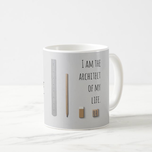 Affirmation I am the architect of my life Coffee Mug (Front Right)