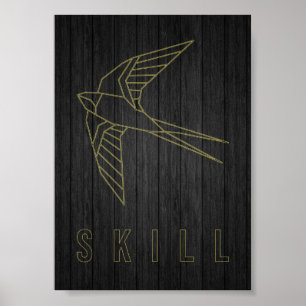 Affirmation poster motivate to improve your skills