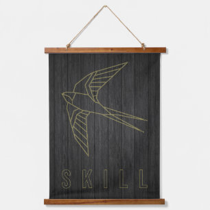 Affirmation poster motivate to improve your skills hanging tapestry