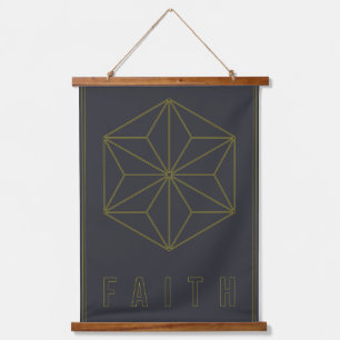 Affirmation poster to have faith and be grateful hanging tapestry