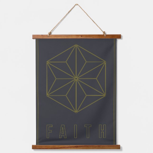 Affirmation poster to have faith and be grateful hanging tapestry (Front)