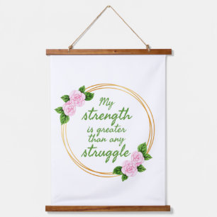affirmations about struggling and confidence  hanging tapestry