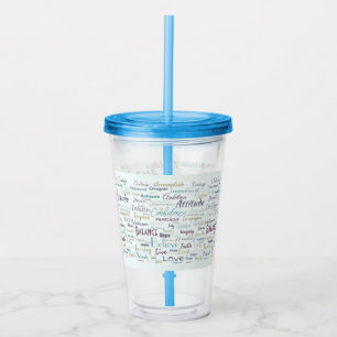 Affirmations acrylic tumbler