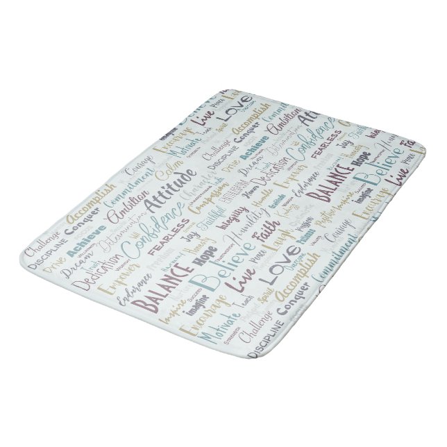 Affirmations   bath mat (Angled)