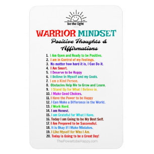 AFFIRMATIONS BE THE LIGHT MINDSETMAGNET MAGNET