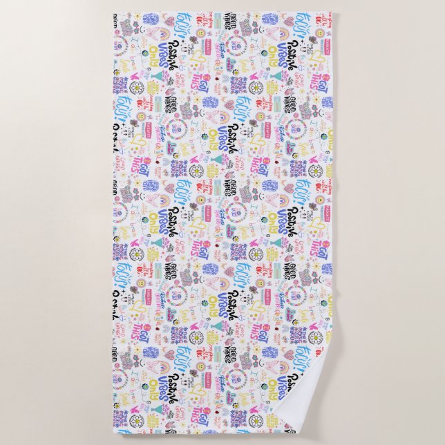 Affirmations Beach Towel (Front)