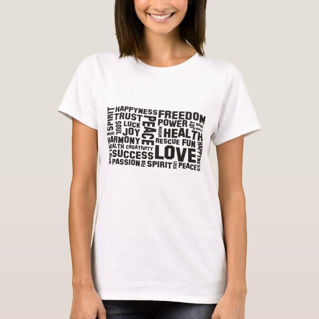 affirmations black - background clear T-Shirt (Front)