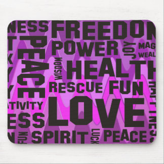affirmations black - sinus pink mouse pad