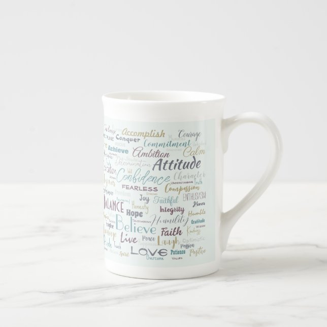 Affirmations  bone china mug (Right)